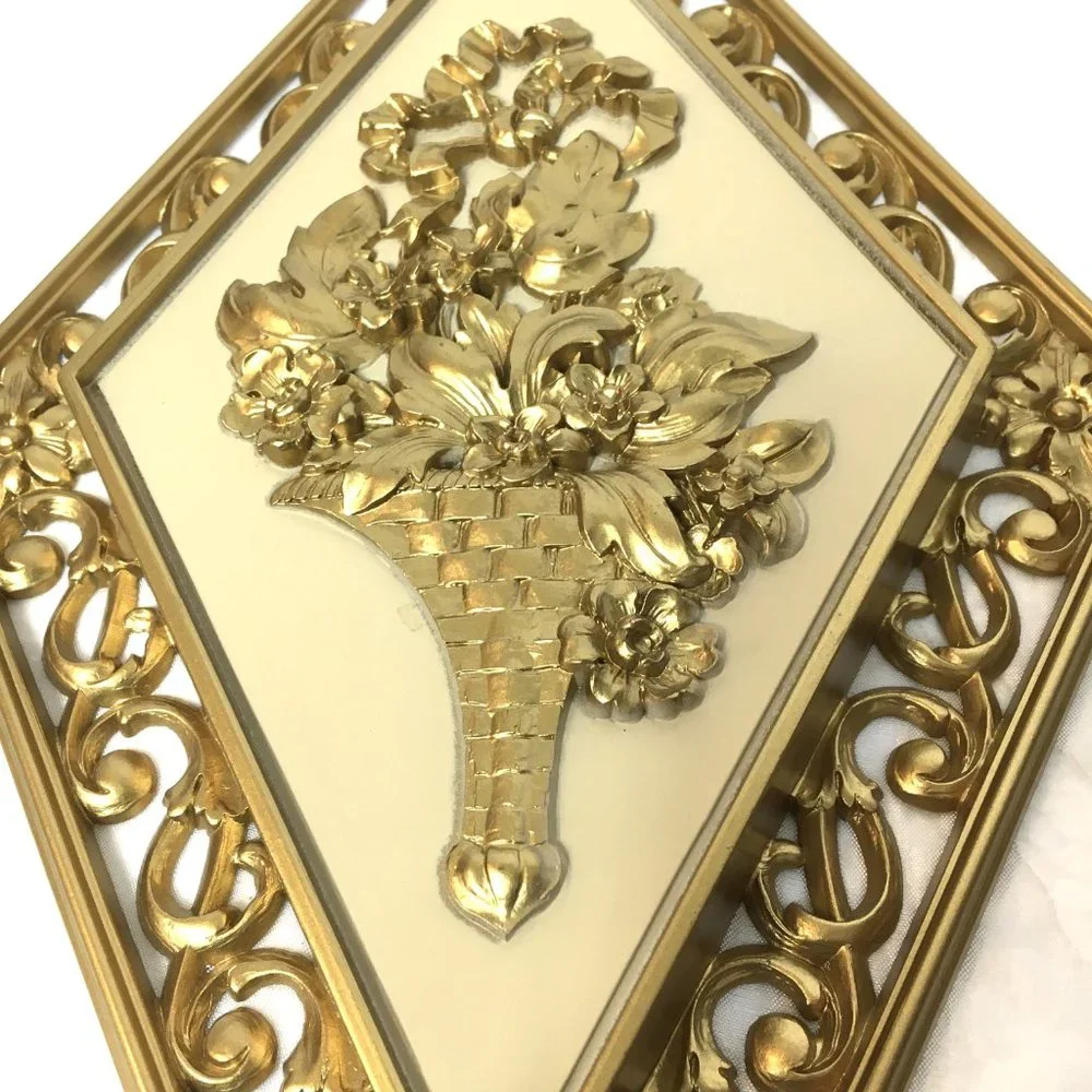 * DART MCM  Diamond Music and Key Wall Decor Plaques Vintage 14” x 8”